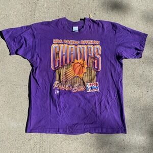 Vintage 1995 Phoenix Suns Champs Playoffs Salem Tag XL 90s Single Stitch Purple